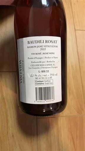 Katalonien Ospecificerad Celler Mas Candi Baudili Rosat 2022