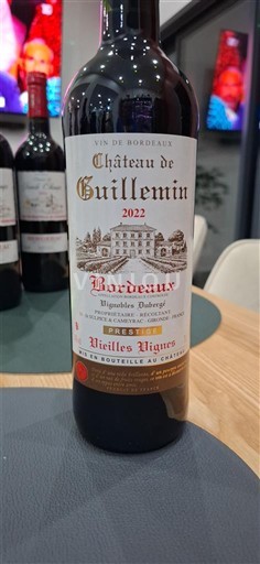 Bordeaux Château Guillemin Vieilles Vignes 2022