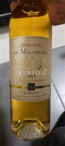 Sudoeste Jurançon Domaine Malarrode Douceur d'Automne 2015