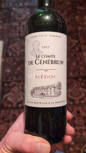 Bordeaux Médoc Le Comte de Cénêbrun 2017