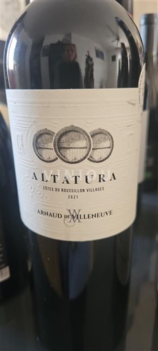 Roussillon Côtes du Roussillon Villages Arnaud de Villeneuve Altatura 2021