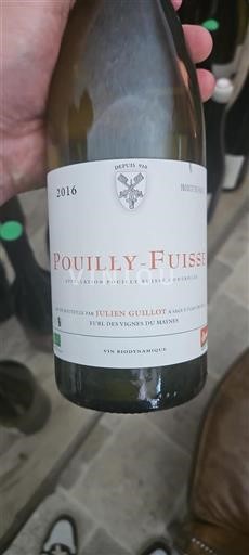 Bourgogne Pouilly-fuissé Julien Guillot 2016