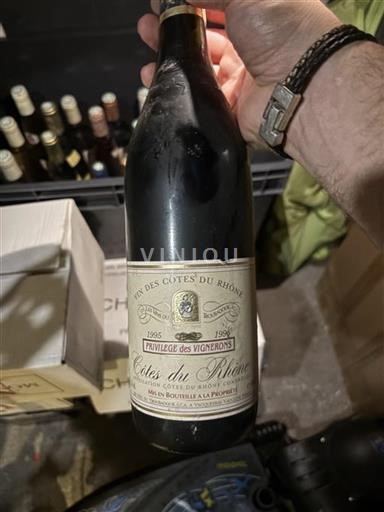 Valle del Rodano Côtes-du-Rhône Les Vins du Troubadour Privilège des Vignerons 1995