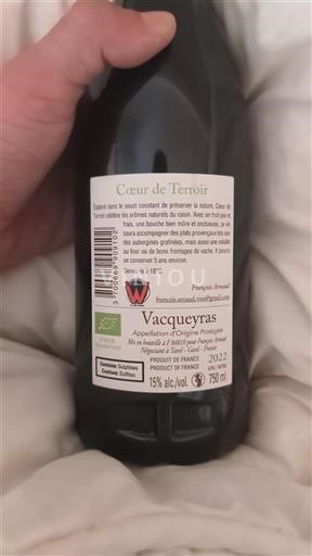 Rona dolina Vacqueyras François Arnaud Cœur de Terroir 2022