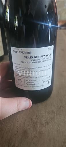 Rhônedalen Ospecificerad Domaine La Monardiere Grain de Grenache 2021
