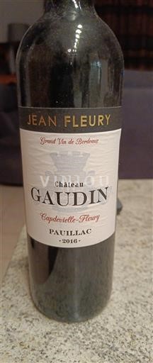 Bordeaux Pauillac Château Gaudin 2016