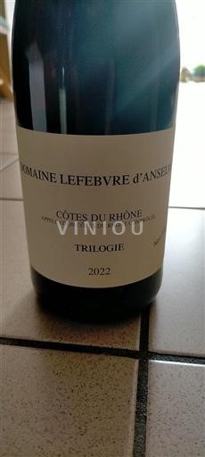 Rona dolina Côtes-du-Rhône Domaine Lefebvre Anselme Trilogie 2022