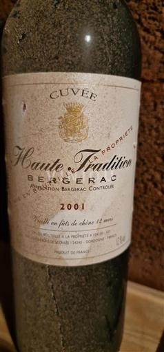 Sydvestfrankrig Bergerac Haute Tradition 2001