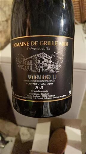 Beaujolais Fleurie Domaine Grille Midi Grille Midi Vieilles Vignes 2021