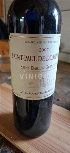 Burdeos Saint-Émilion Grand Cru Saint-Paul de Dominique 2007