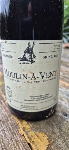 Beaujolais Moulin-à-vent Jean-Paul Guignier Renommée Mondiale 2022