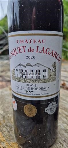 Burdeos Blaye-Côtes de Burdeos Château Lescusquet de Lagarcie 2020