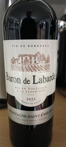 Bordeaux Montagne-saint-émilion Baron de Labarde 2023