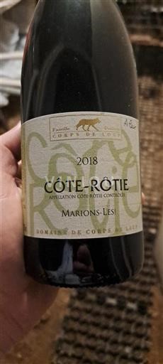 Valle del Ródano Côte-rôtie Domaine Corps de Loup Marions-Les! 2018
