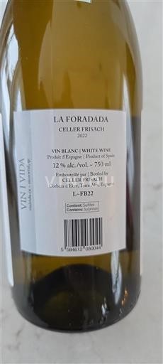 Cataluña Terra Alta Celler Frisach La Foradada 2022