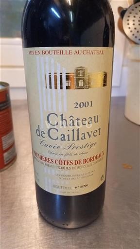 Bordeaux Những sườn đầu tiên của Bordeaux Château Caillavet Prestige 2001