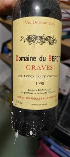 Bordeaux Graves Domaine Bérot 1990