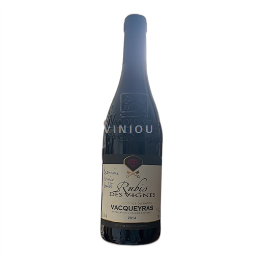 Rhônedalen Vacqueyras Rubis des Vignes 2014
