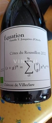 Roussillon Côtes-du-Roussillon Château Villeclare Équation 2022