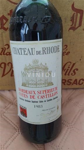 Bordeaux Ikke specificeret Château Rhode 1983