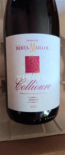 Roussillon Collioure Domaine Berta-Maillol Arrels 2022