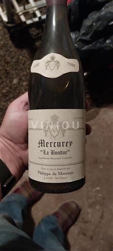 Bourgogne Mercurey Philippe de Marange La Bondue 1990