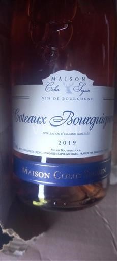 Bourgogne Bourgognebackar Maison Colin Seguin 2019