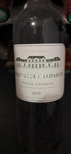 Bordeaux Pessac-Léognan Château Camparian 2018