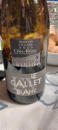 Rhône-dalen Côte-rôtie François Villard Le Gallet Blanc 2023