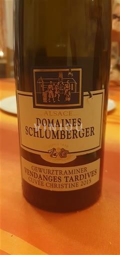 Alsacia Vendanges Tardives Domaine S Schlumberger Christine 2015