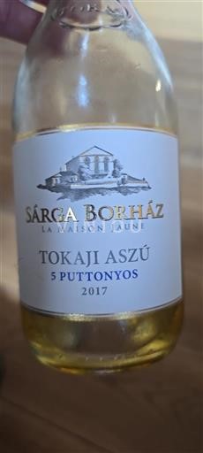 Tokaj Niet gespecificeerd Sárga Borház Tokaji Aszú 5 Puttonyos 2017