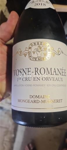 Burgundia Vosne-Romanée Premier Cru Domaine Mongeard-Mugneret En orveaux 2018