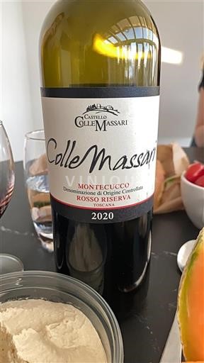 Vin Rouge sec Castello ColleMassari 2020 Italie Ombrie Montefalco DOC