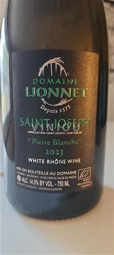 Rhône Valley Saint Joseph Domaine Lionnet Pierre Blanche 2023