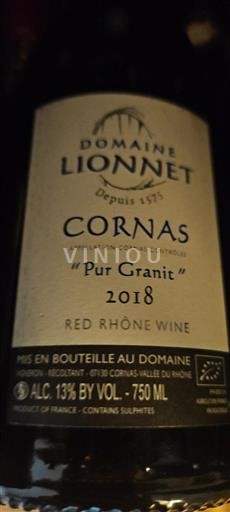 Valle del Ródano Cornas Domaine Lionnet Pur Granit 2018