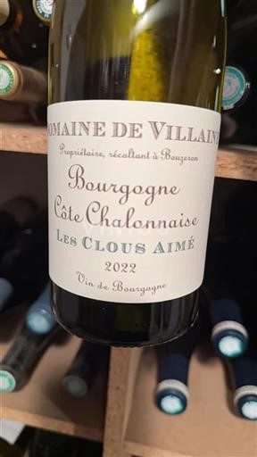Burgundi Bourgogne Côte Chalonnaise Domaine Villaine Les Clous Aimé 2022