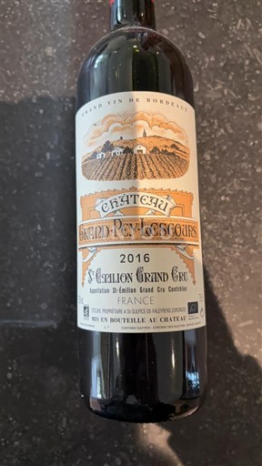 Бордо Сент-Емільйон Гран Крю Grand Cru Château Grand-Pey-Lescours 2016