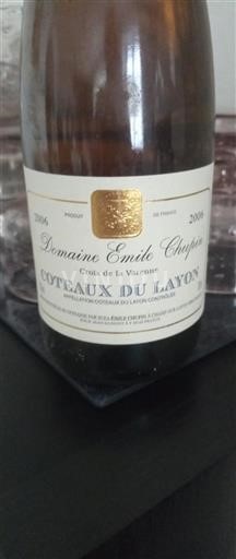 Loiretal Coteaux-du-Layon Domaine Emile Chupin Croix de la Varenne 2006