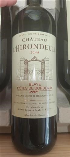 Bordeaux Blaye-Côtes-de-Bordeaux Château L'Hirondelle 2019