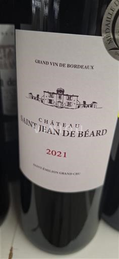 Burdeos Saint-Émilion Gran Cru Grand Cru Château Saint Jean de Béard 2021