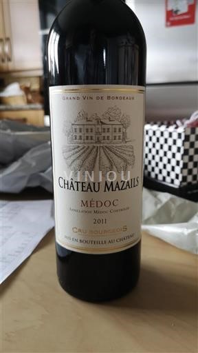 Bordéus Médoc Cru Bourgeois Château Mazails 2011