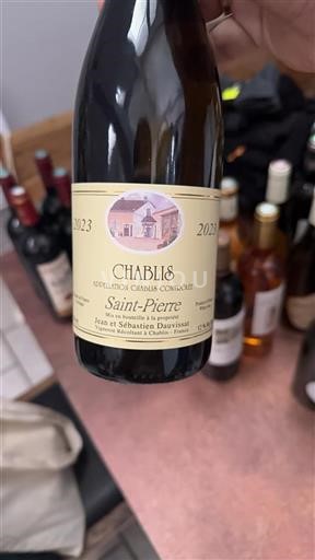 Vin Blanc sec Saint-Pierre Jean et Sébastien Dauvissat 2023 France Bourgogne Chablis AOC