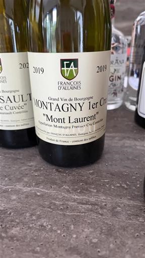 Burgundi Montagny Premier Cru François Allaines Mont Laurent 2019