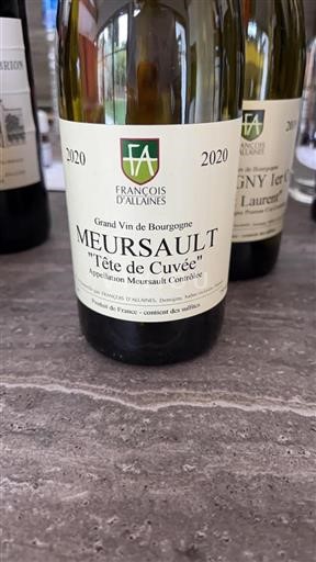 Burgundi Meursault François Allaines Tête de 2020