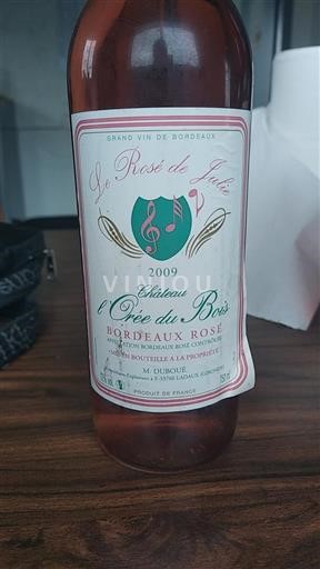 Bordeaux Bordeaux rosato Château L'Orée du Bois Le Rosé de Julie 2009