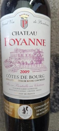 Burdeos Côtes-de-bourg Château Poyanne 2009