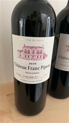 Burdeos Saint-Émilion Gran Cru Grand Cru Château Franc Pipeau Descombes 2016