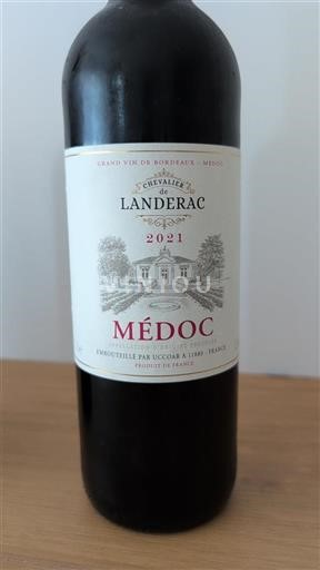 Vin Rouge sec Chevalier de Landerac 2021 France Bordeaux Médoc AOC