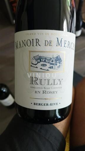 Burgundi Rully Premier Cru Manoir de Mercurey En Rosey Ei vuosikertaa