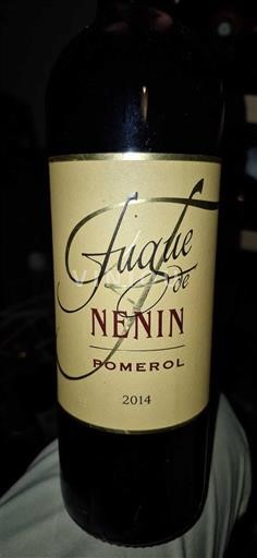 Bordeaux Pomerol Nenin Fugue de Nénin 2014